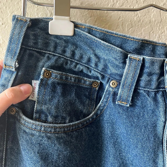 Carhartt vintage 32x31 baggy jeans 90s retro straight loose relaxed raw work - Picture 5 of 12